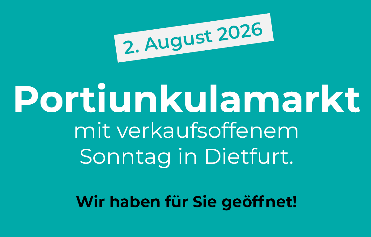 Portiunkulamarkt mit verkaufsoffenem Sonntag im Nähzentrum Dietfurt! 